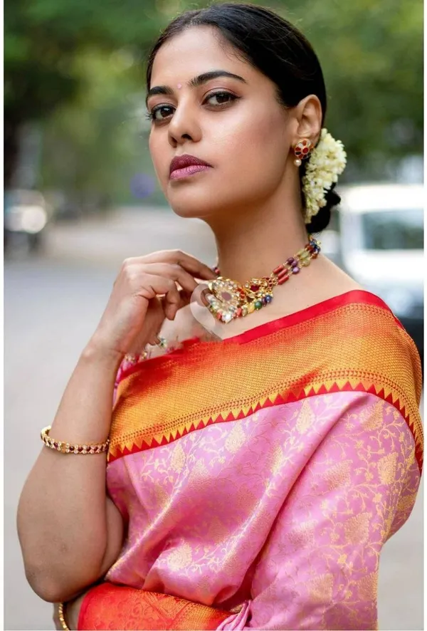 Pink_Embellished_Bollywood_Jacquard_Saree_(Pink)